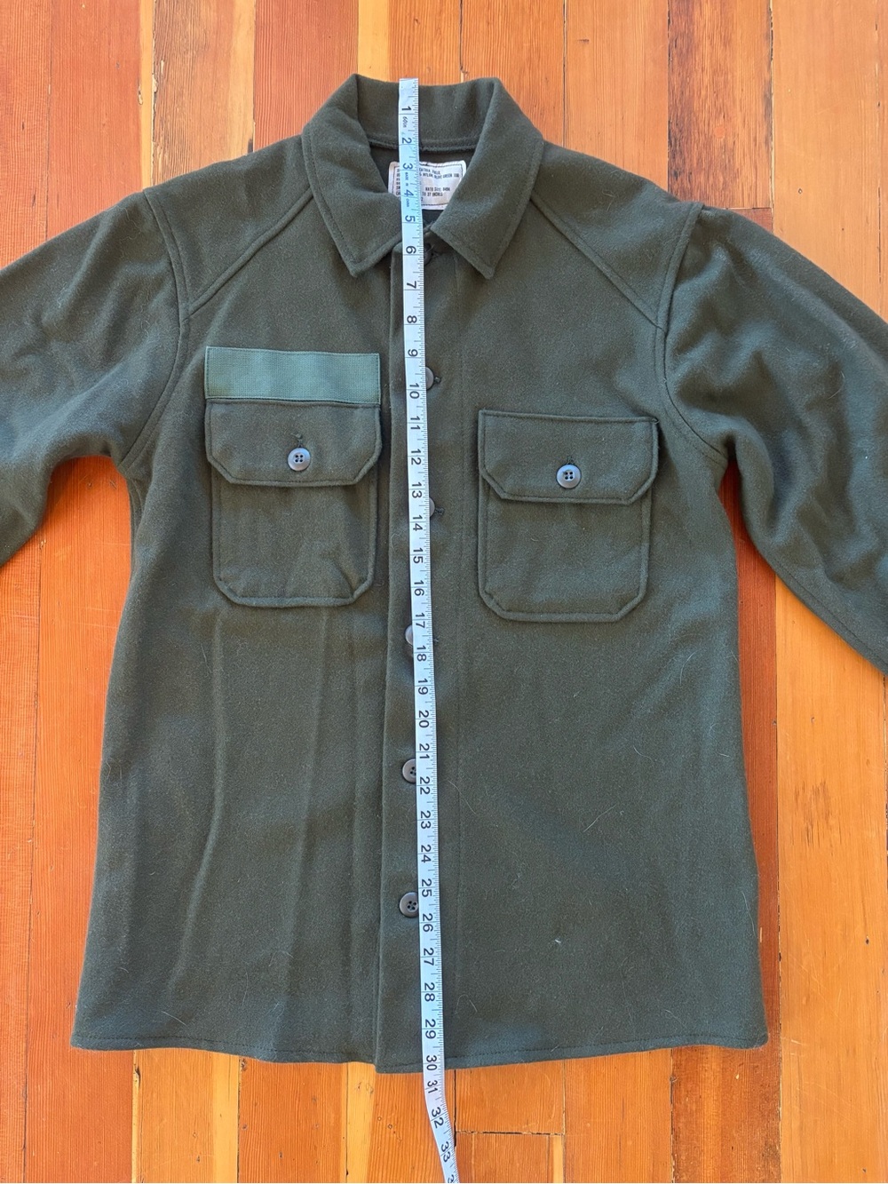 Dark Green Button-Up Utility Jacket - Picture 6 of 6